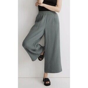 Madewell Untailored Crop Wide Leg Pants | Lightspun | Size XS